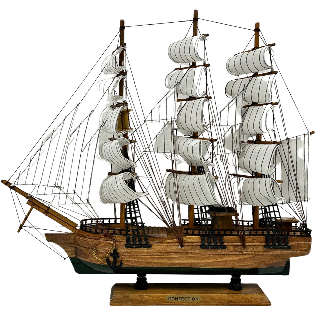 Confection Model Sea Ship 2c Display Stand Assembled 49cm Handmade