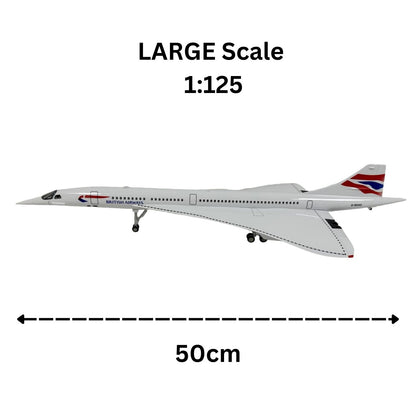 Concorde British Airways BA Model Diecast Large Scale Christmas gift with stand