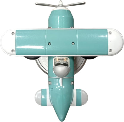 Authentic R &amp; M Retro Airplane Flip Clock Toy Style Vintage Aircraft Desk Clock