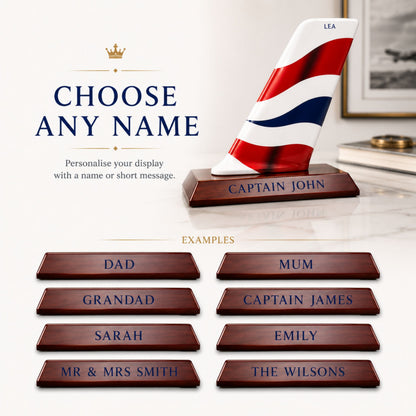 Personalised British Airways BA A380 Fin Tail Plane Aviation Gift