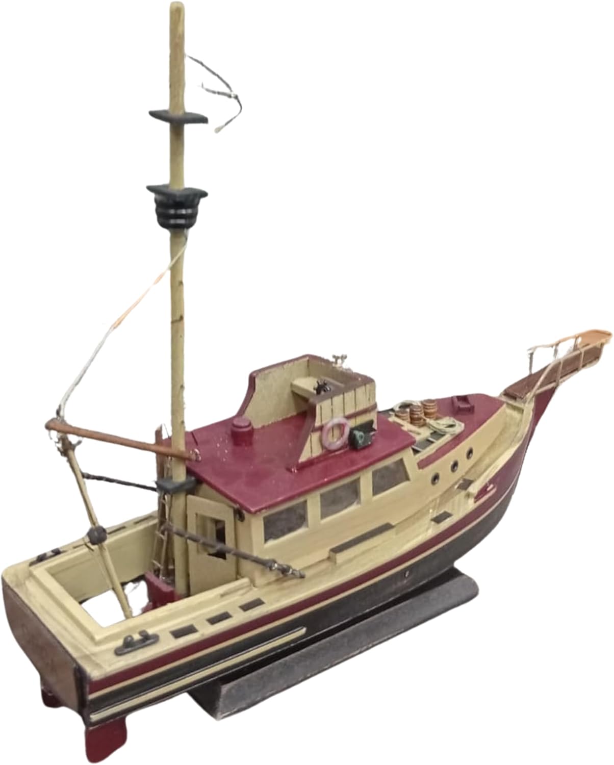 Handcrafted Wooden Ship Model ORCA Fishing Boat – 37cm Collectible Display Ship