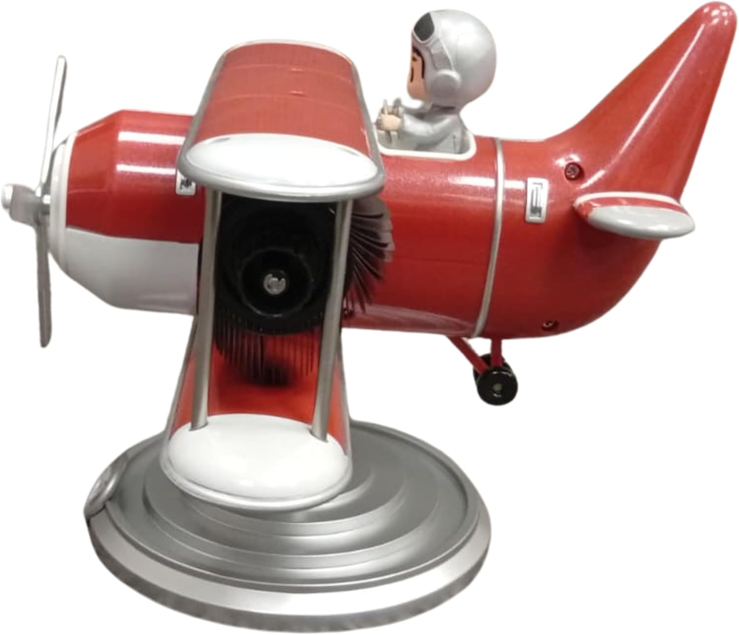 Authentic R &amp; M Retro Airplane Flip Clock Toy Style Vintage Aircraft Desk Clock