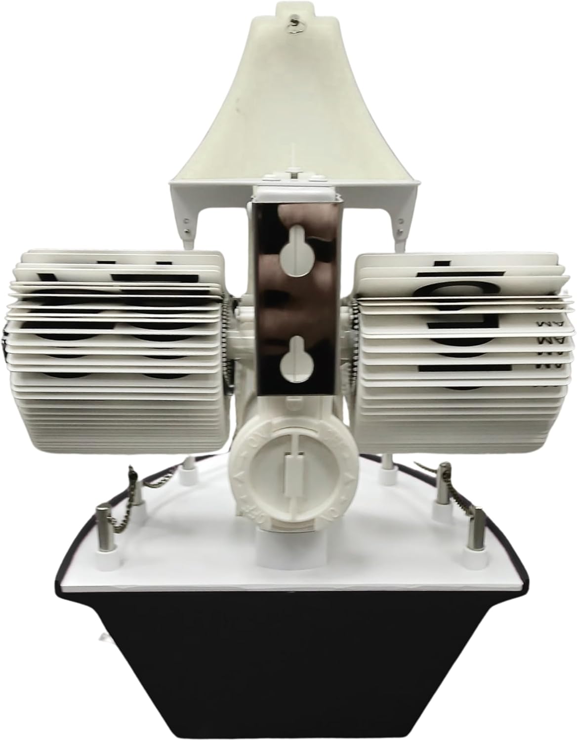 Ship Deck Flip Clock Wall Hanging Retro Nautical with Automatic Flip Panels AM PM Display Decorative Boat Style Desk Shelf Timepiece blue black (Black)