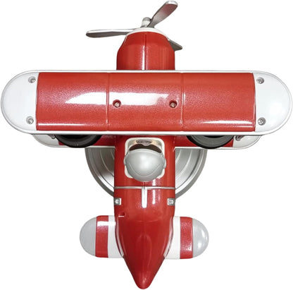 Authentic R &amp; M Retro Airplane Flip Clock Toy Style Vintage Aircraft Desk Clock