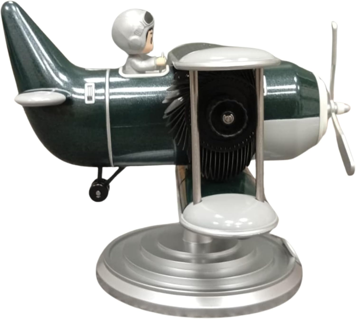 Authentic R &amp; M Retro Airplane Flip Clock Toy Style Vintage Aircraft Desk Clock