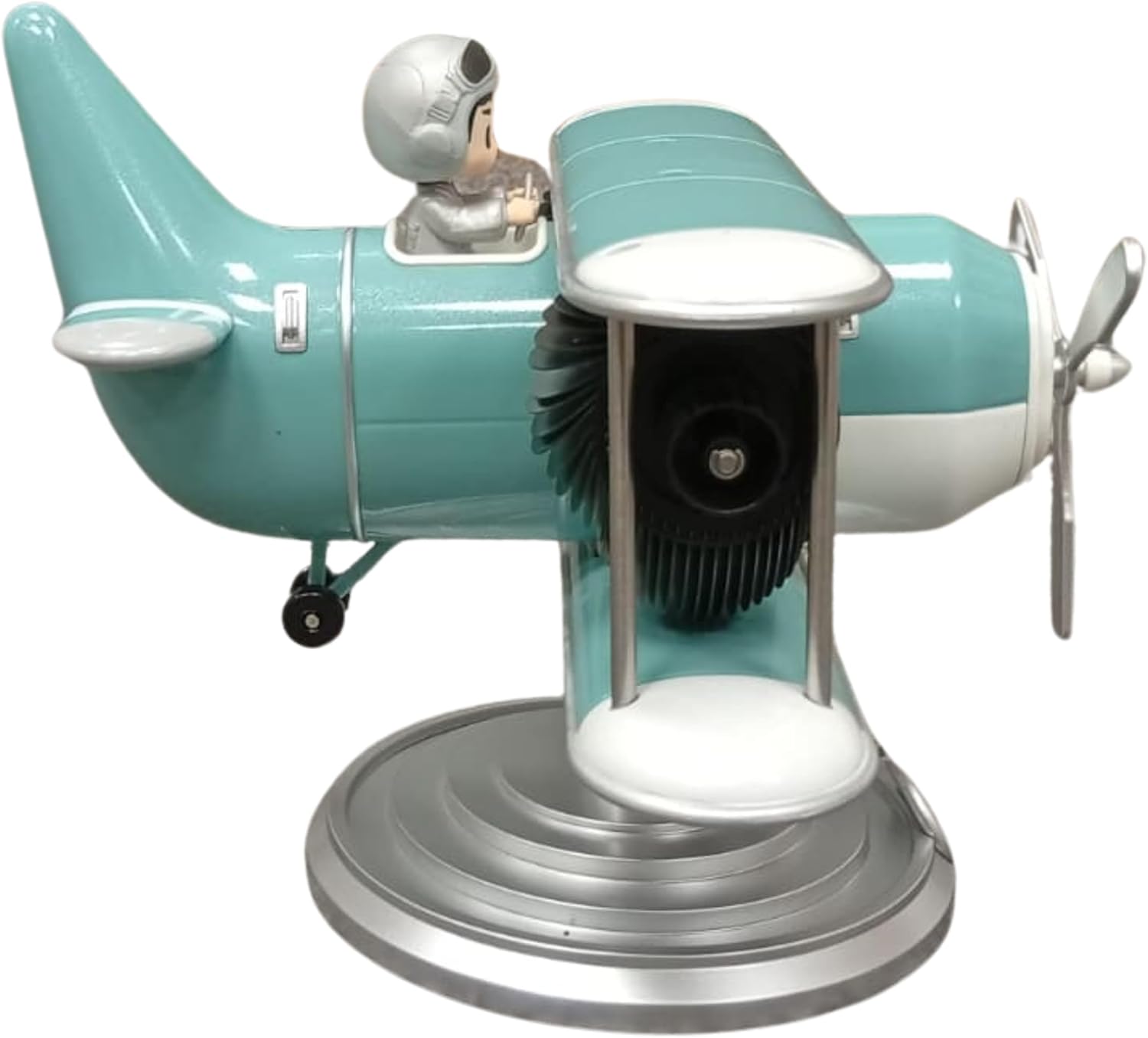 Authentic R &amp; M Retro Airplane Flip Clock Toy Style Vintage Aircraft Desk Clock