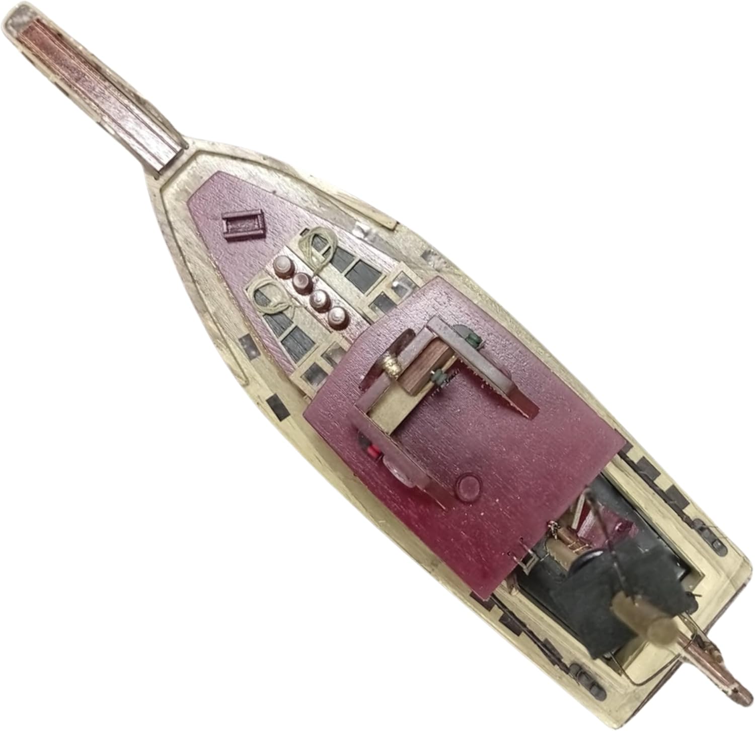 Handcrafted Wooden Ship Model ORCA Fishing Boat – 37cm Collectible Display Ship