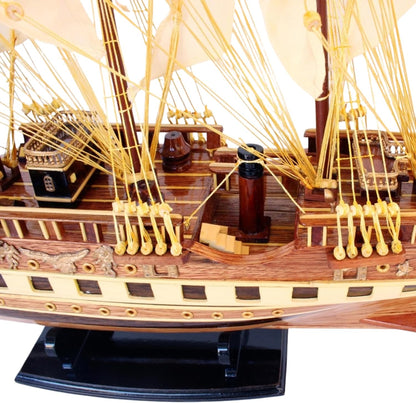 Authentic 78cm R&amp;M French Battleship Premium Handcrafted Wooden Model for Collec