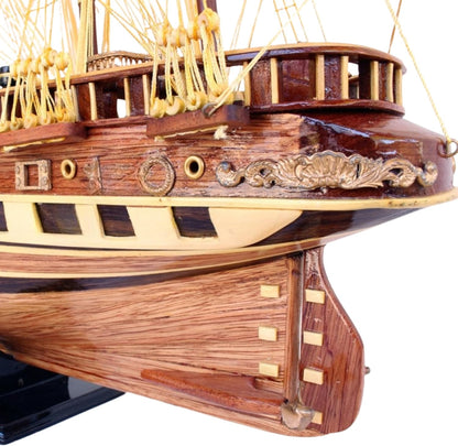 Authentic 78cm R&amp;M French Battleship Premium Handcrafted Wooden Model for Collec