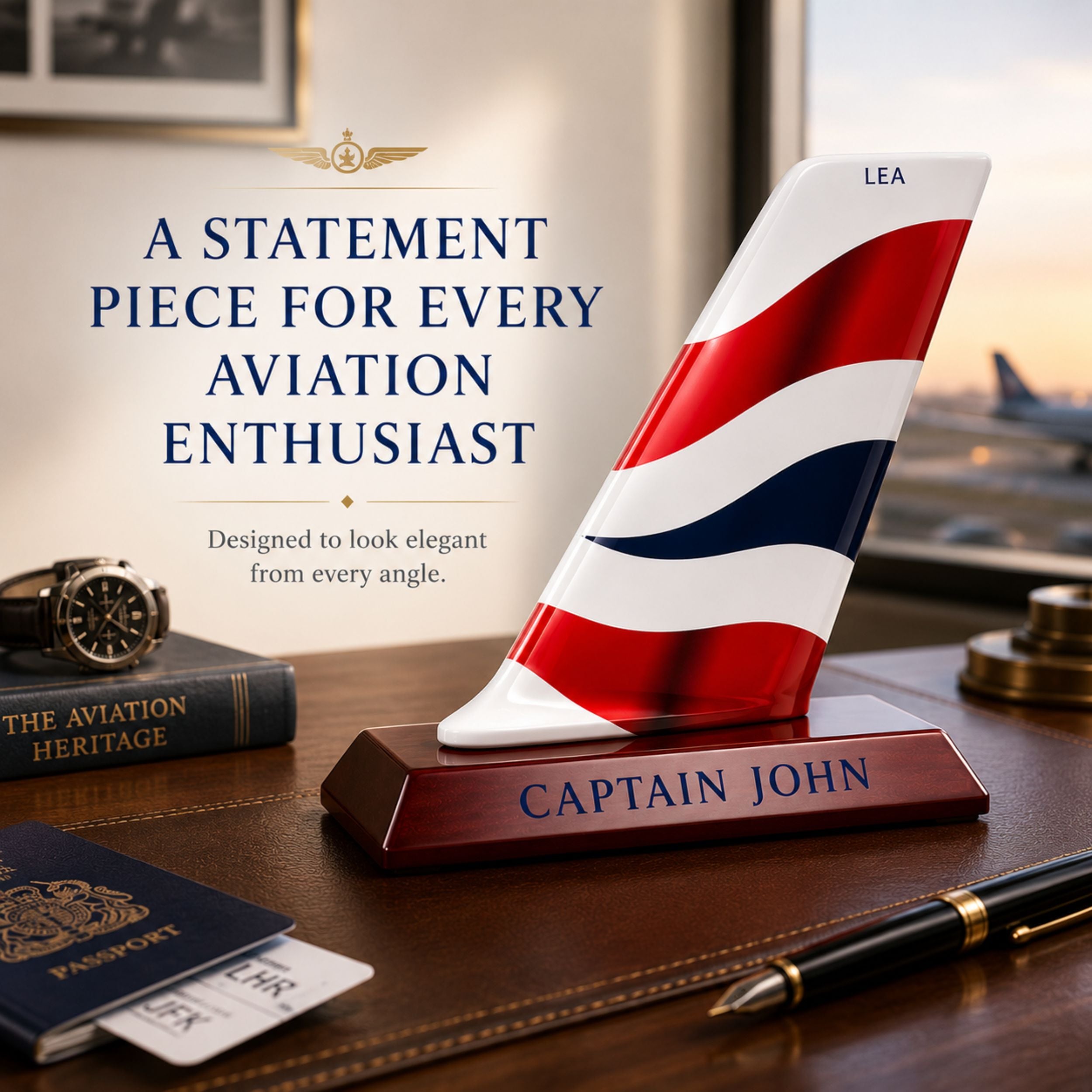 Personalised British Airways BA A380 Fin Tail Plane Aviation Gift
