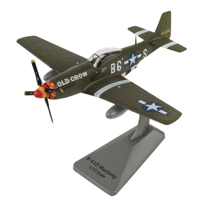 1:72 P-51D Mustang Old Crow Diecast Model – WWII Fighter Aircraft Replica