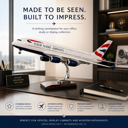 Personalised British Airways Airbus A380 Model Plane 1:160 Scale