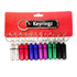 Colorful pill box keyring with secure screw top lid