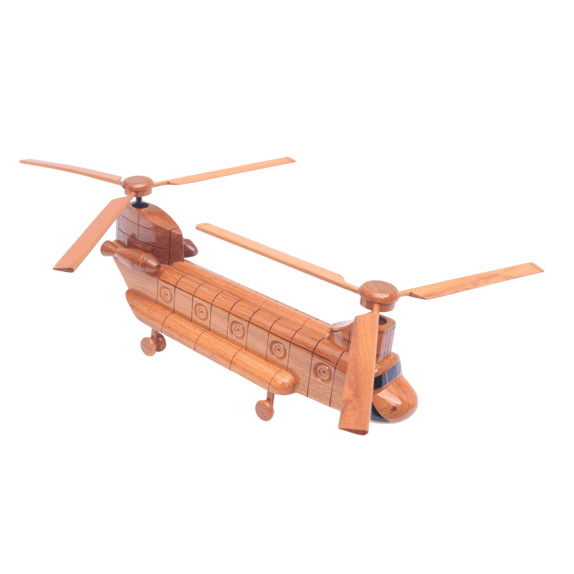 CH-47 Chinook Wooden Helicopter Model | Mahogany