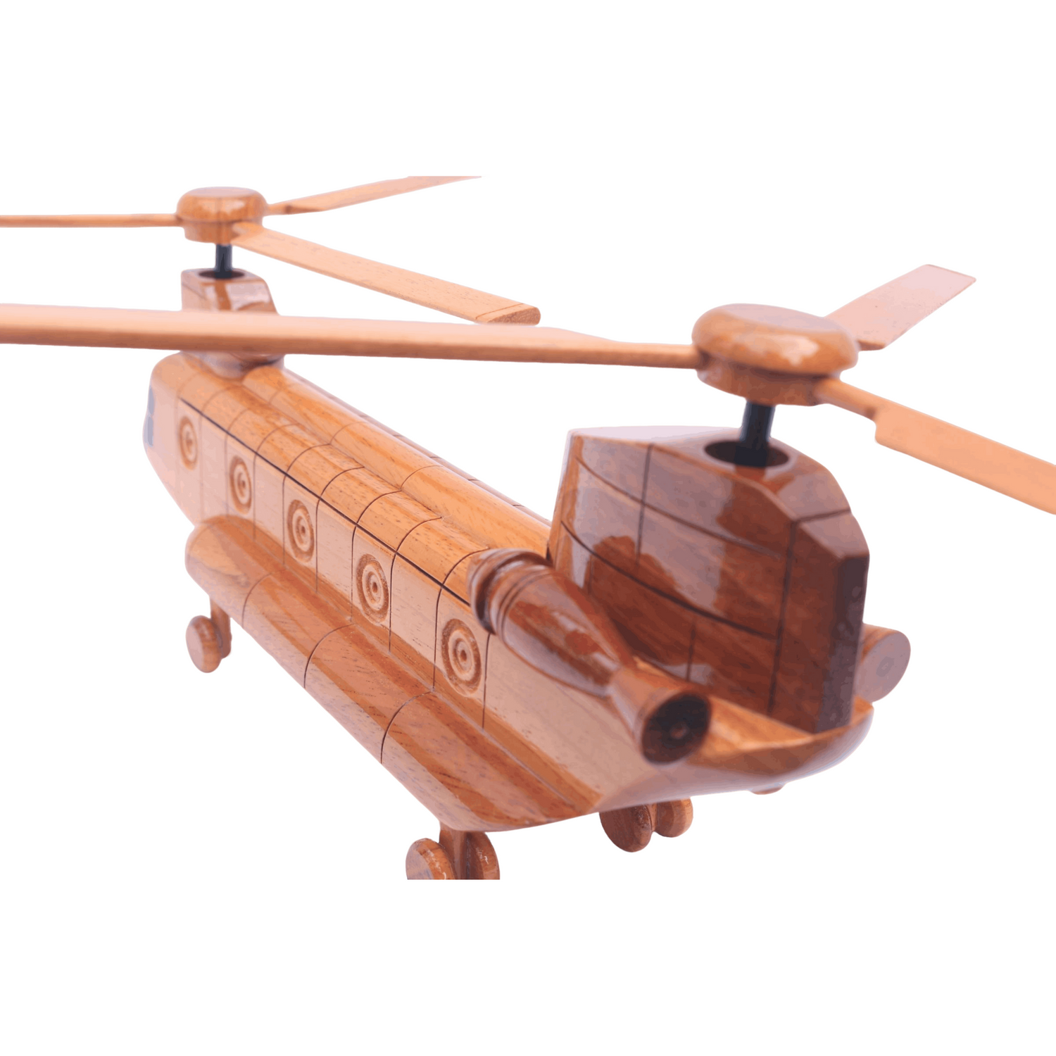 CH-47 Chinook Wooden Helicopter Model | Mahogany