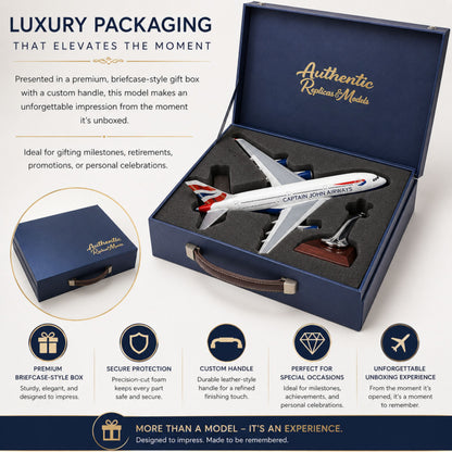 Personalised British Airways Airbus A380 Model Plane 1:160 Scale