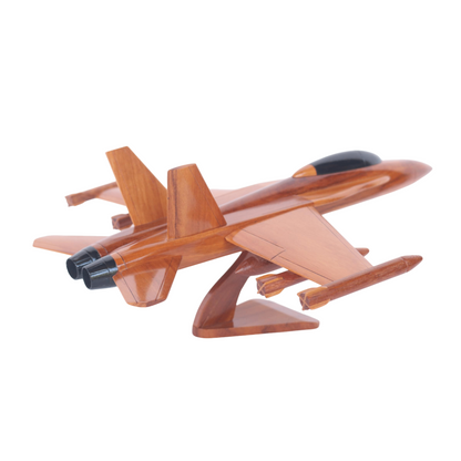 F-18 Super Hornet Wooden Plane Model | Handcrafted Jet UK