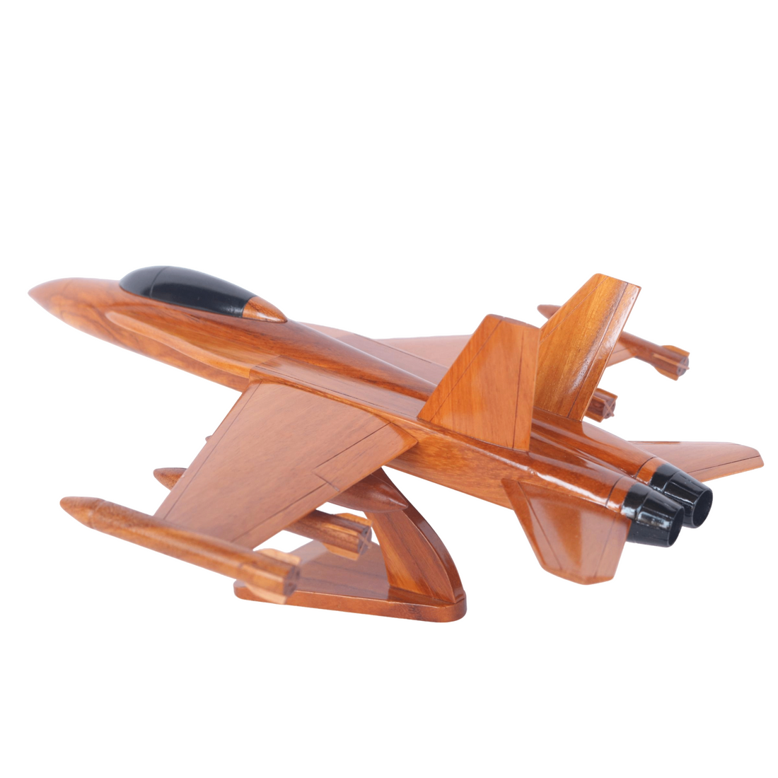 F-18 Super Hornet Wooden Plane Model | Handcrafted Jet UK - Chame LTD