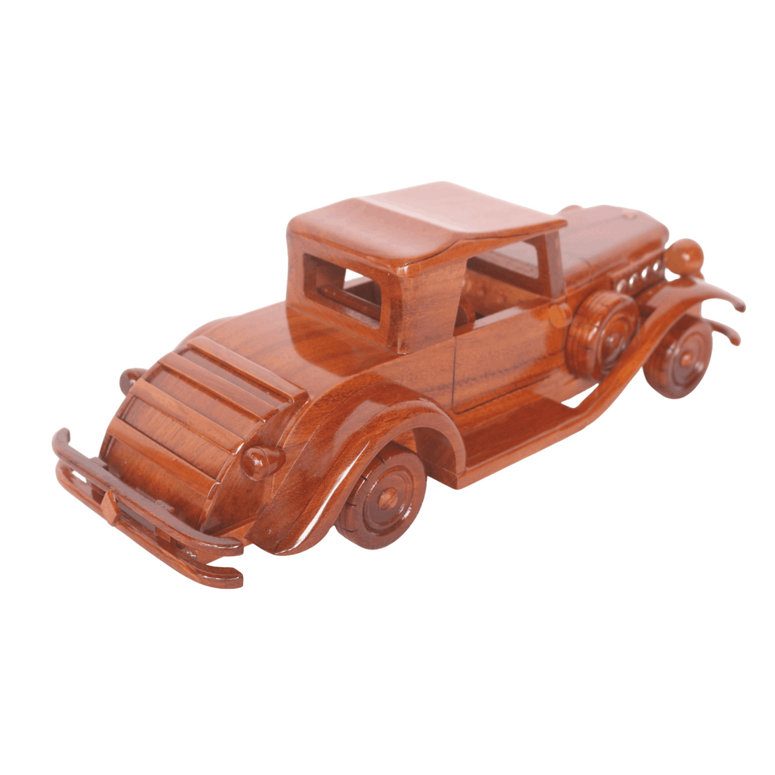 Duesenberg SJ Handcrafted Wooden Model Car | Classic 1933 Mahogany Phaeton