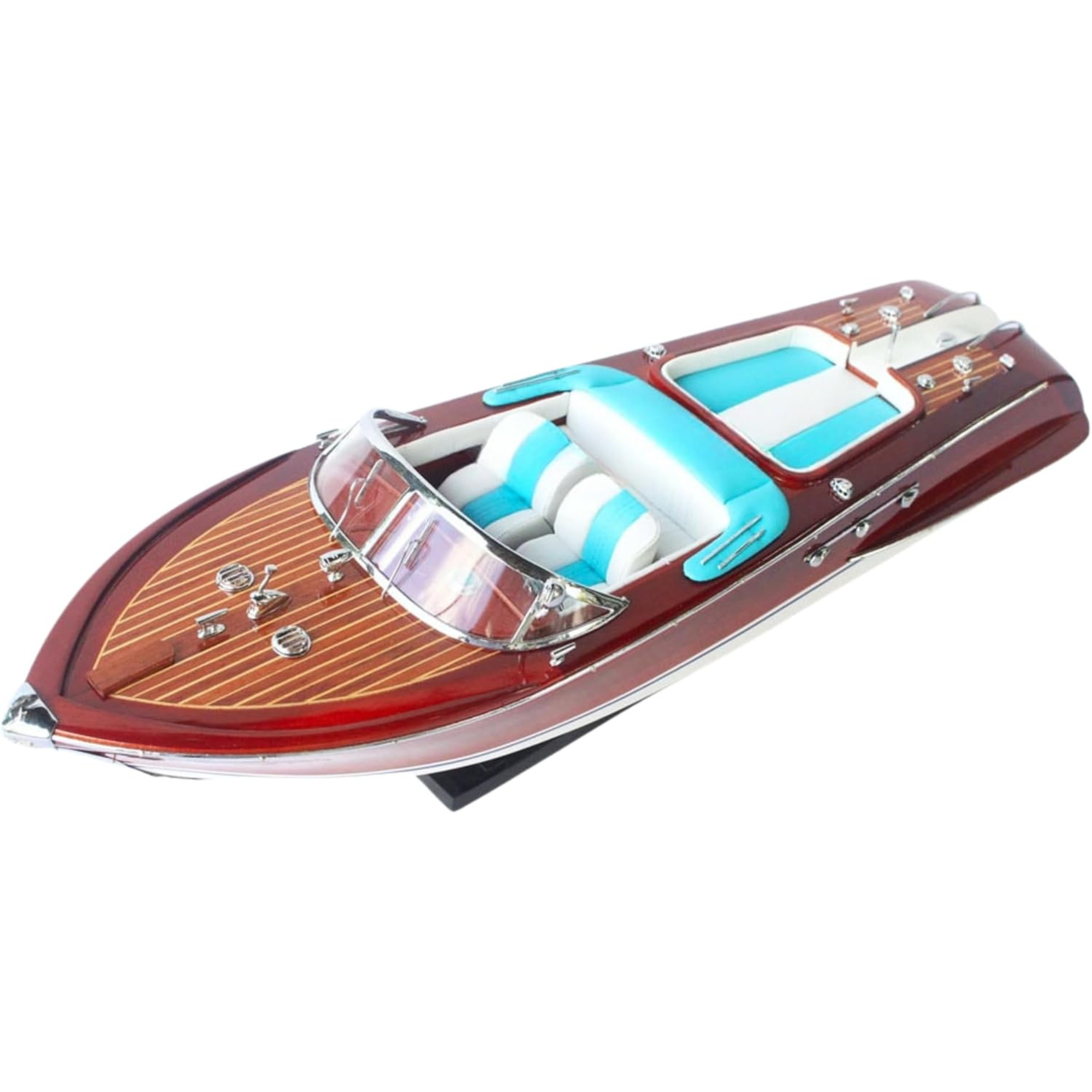 Handcrafted Riva Aquarama Wooden Speed Boat Model – Large Luxury Display (67cm)