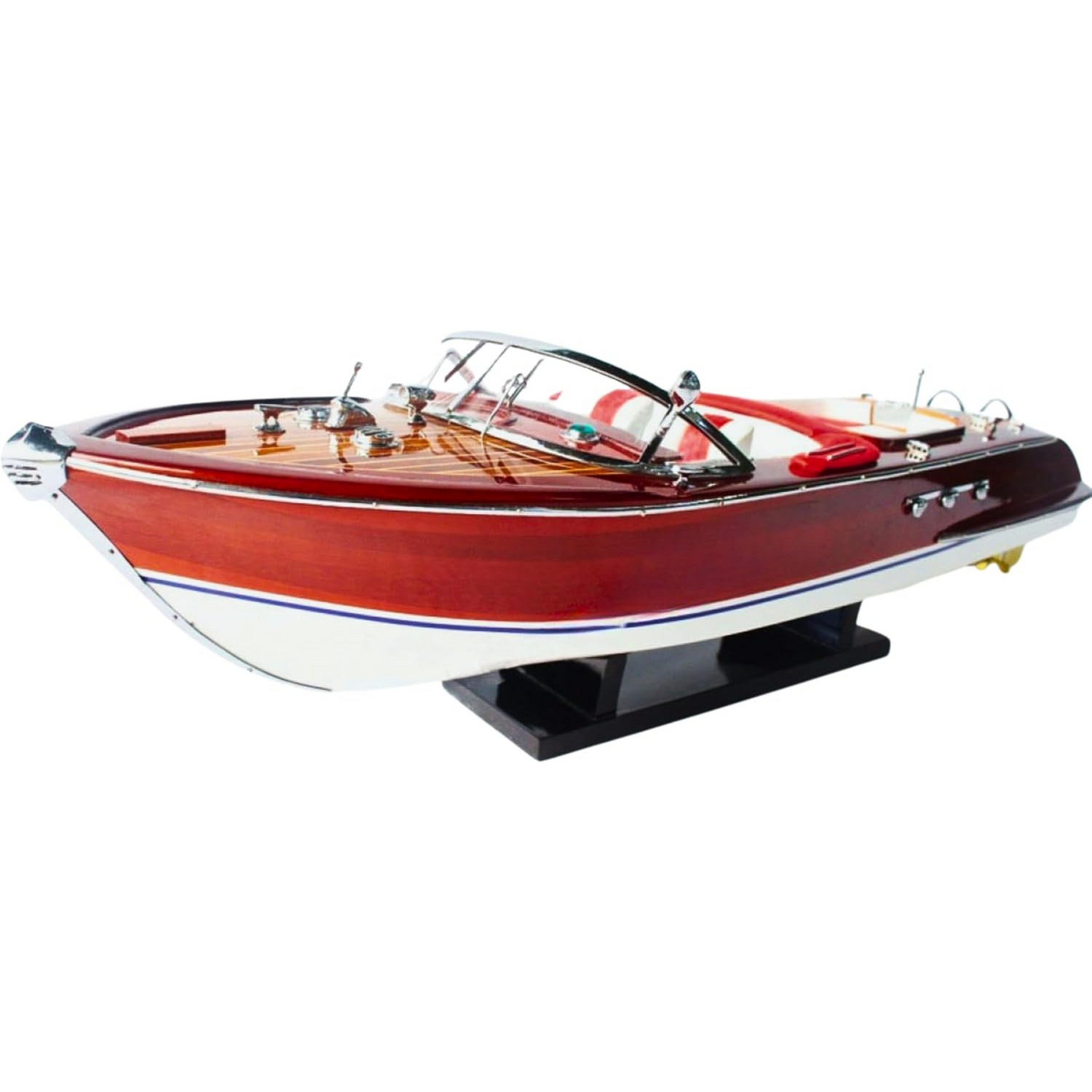 Handcrafted Riva Aquarama Wooden Speed Boat Model – Large Luxury Display (67cm)