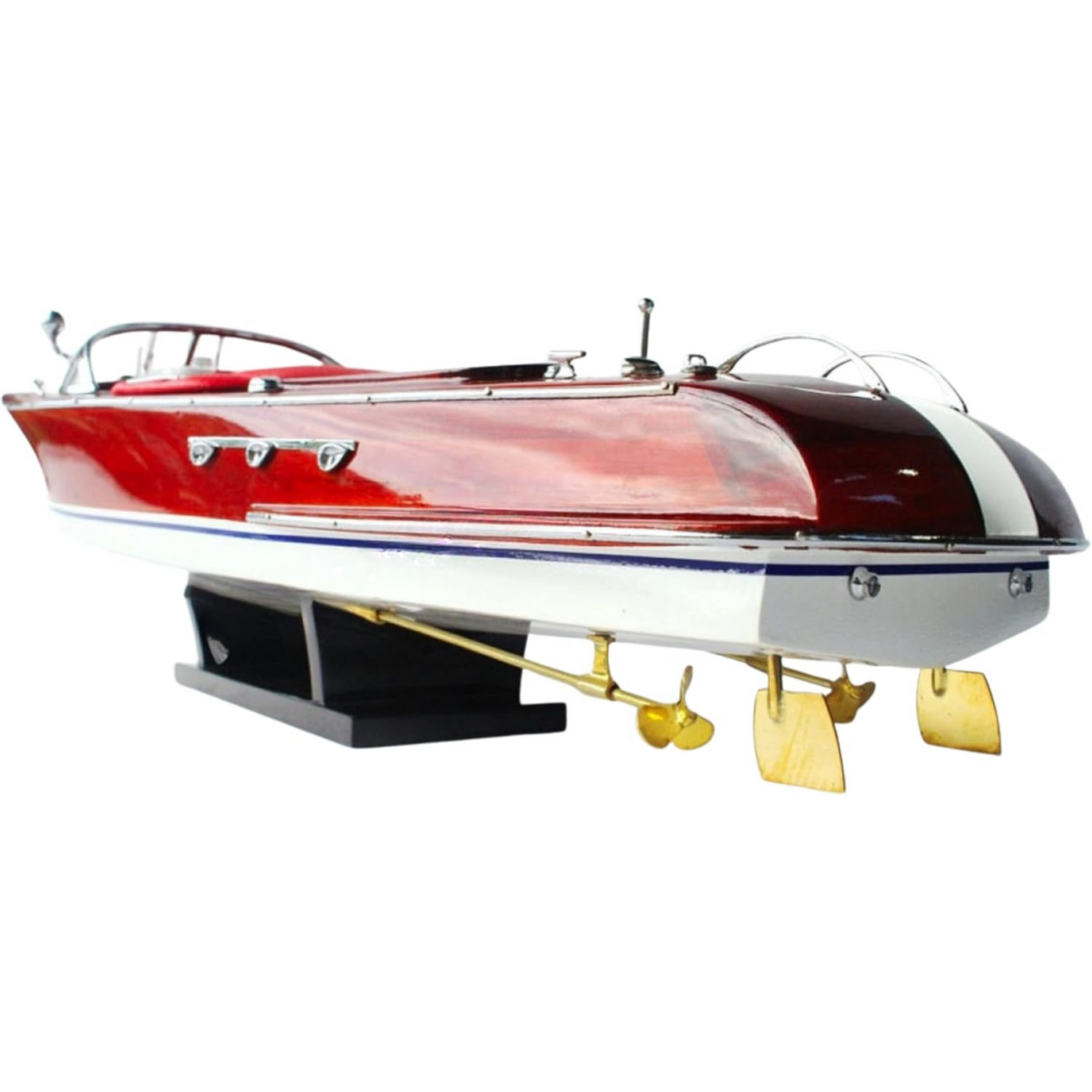 Handcrafted Riva Aquarama Wooden Speed Boat Model – Large Luxury Display (67cm)