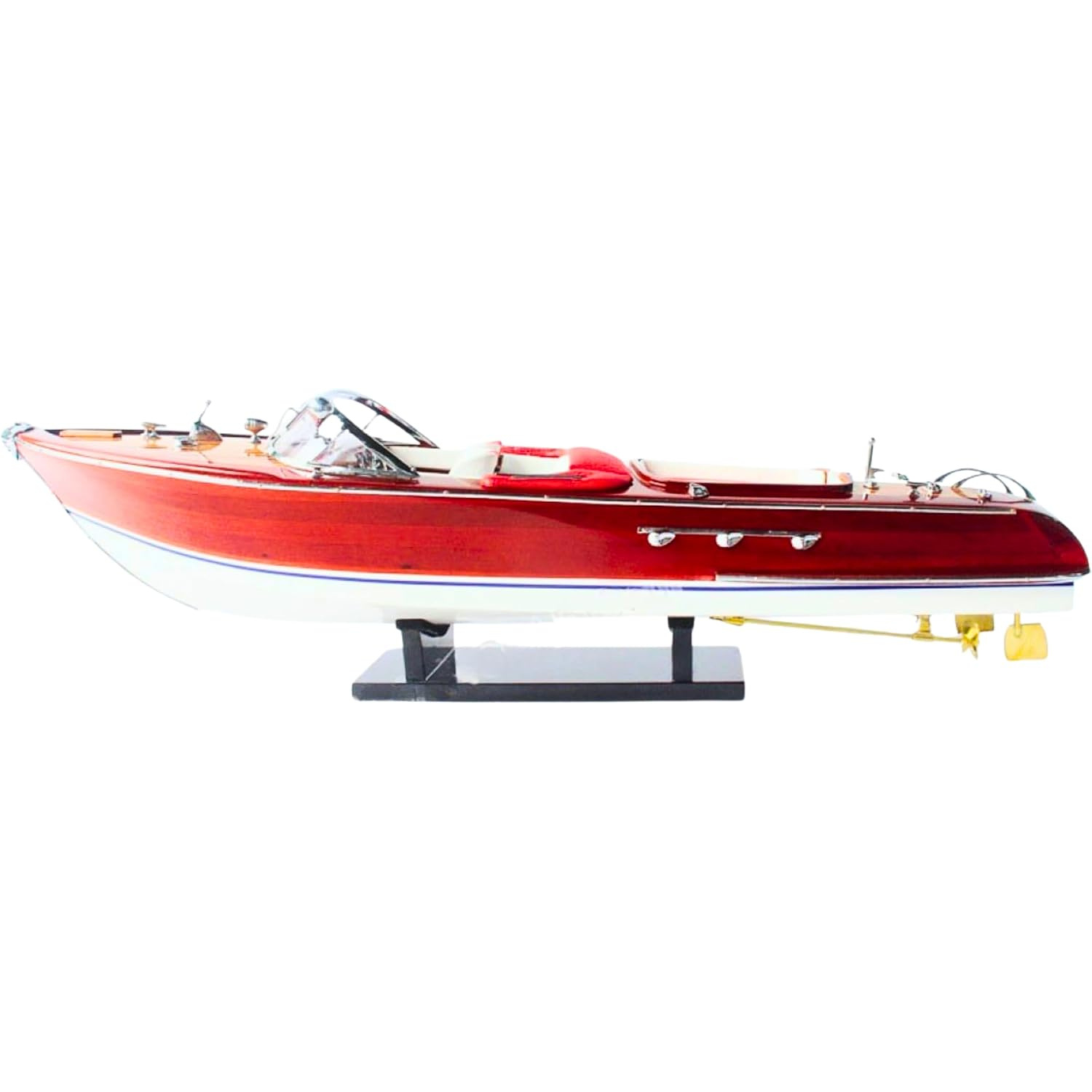 Handcrafted Riva Aquarama Wooden Speed Boat Model – Large Luxury Display (67cm)