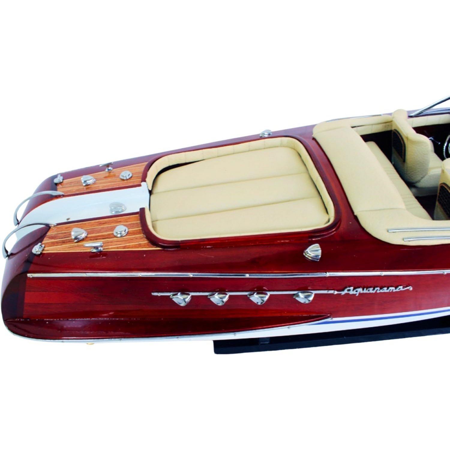 Handcrafted Riva Aquarama Wooden Speed Boat Model – Large Luxury Display (67cm)