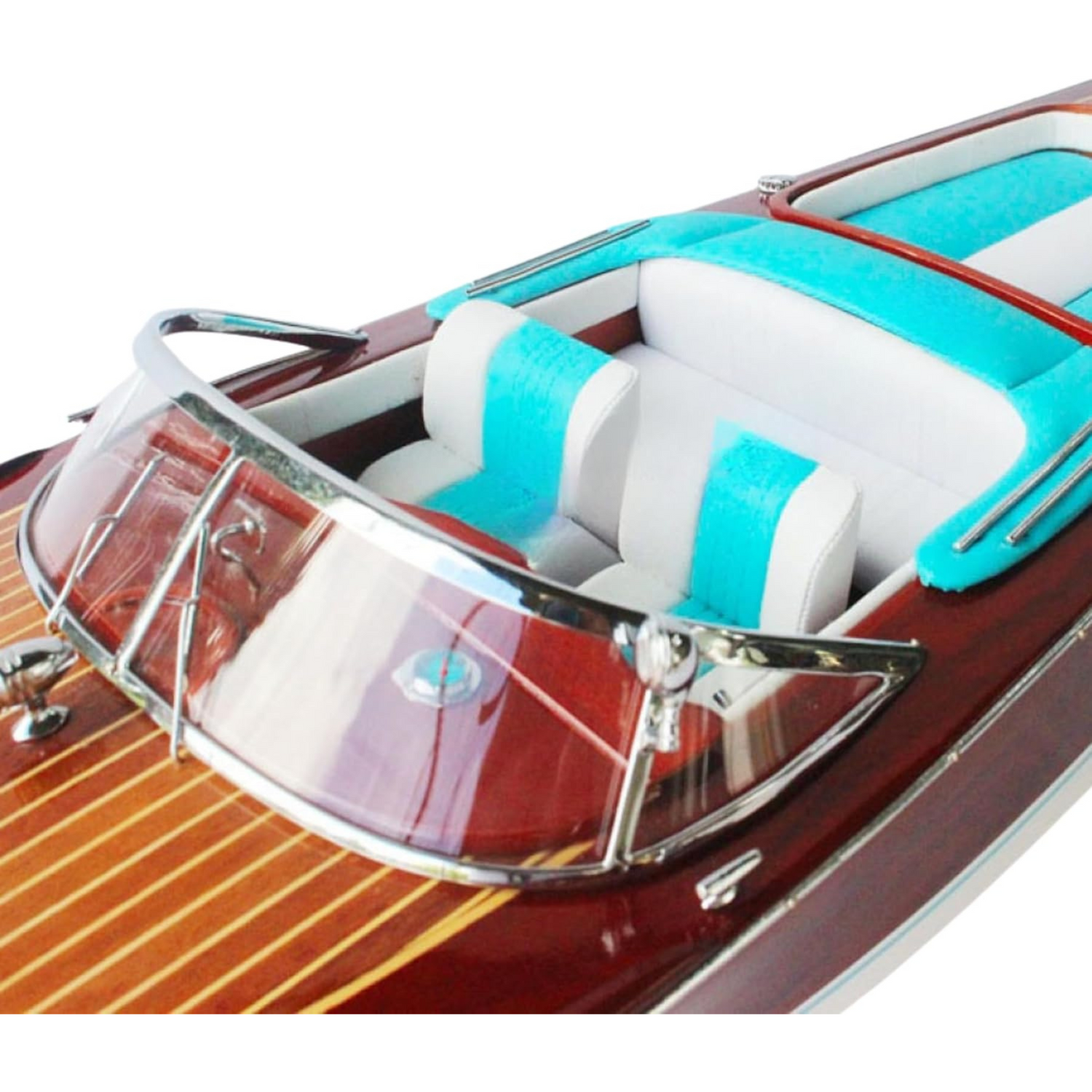 Handcrafted Riva Aquarama Wooden Speed Boat Model – Large Luxury Display (67cm)
