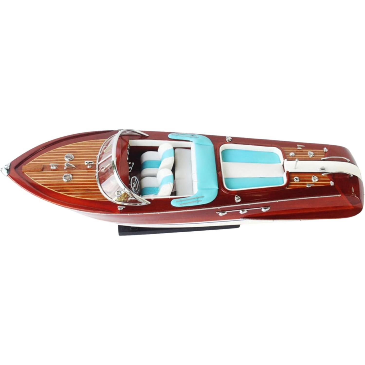 Handcrafted Riva Aquarama Wooden Speed Boat Model – Large Luxury Display (67cm)