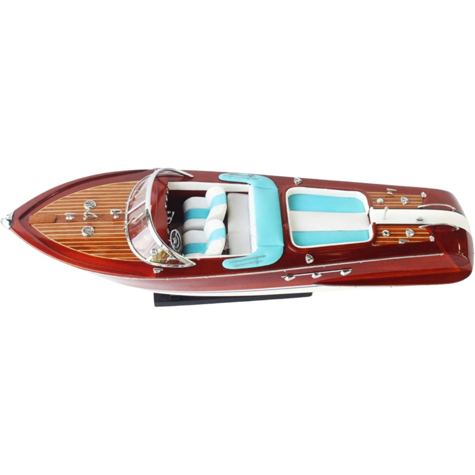Handcrafted Riva Aquarama Wooden Speed Boat Model – Large Luxury Display (67cm)