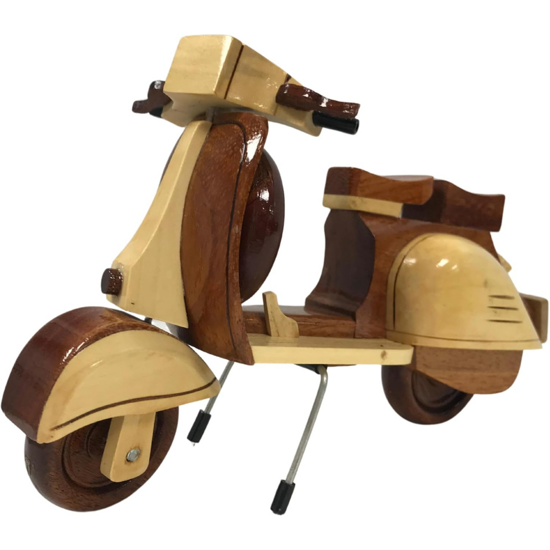 Handmade Wooden Vespa Model – Retro Scooter Decor for Home or Office | Vintage M