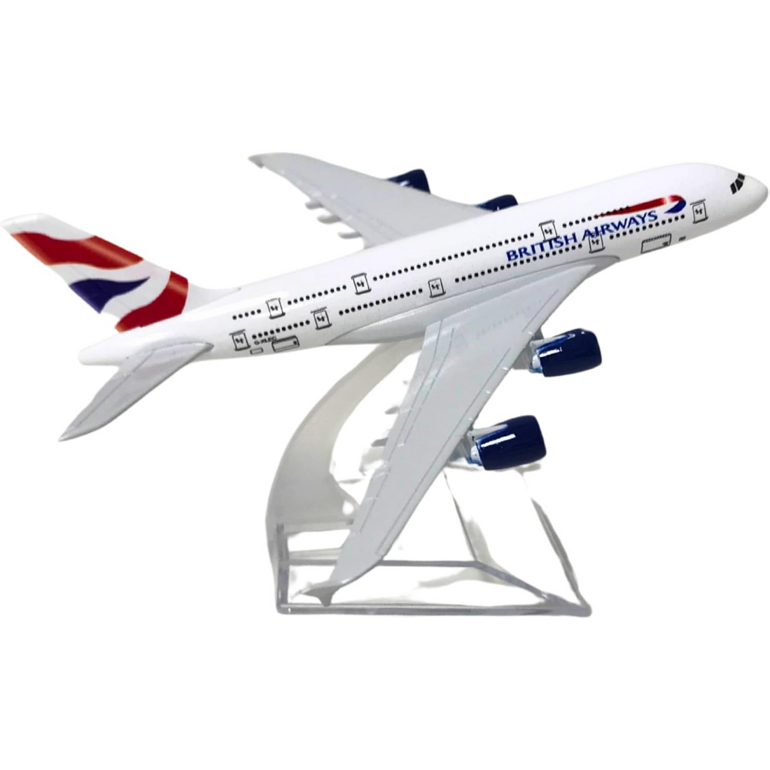Authentic R &amp; M Model Plane Replica Realistic Mini Aircraft with Stand Premium Collectible Jet Display Model Aviation Gift for Adults Kids (BA Concorde 15 x 6.5cm)