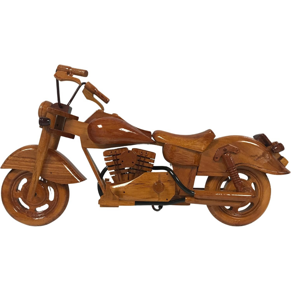 Authentic R &amp; M Wooden Harley Model – Handmade Vintage Motorcycle Decor | Retro