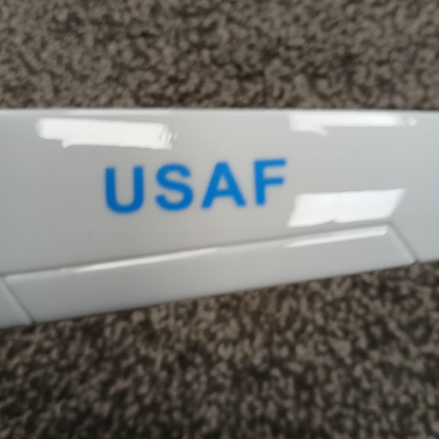 Close-up of a white object with &