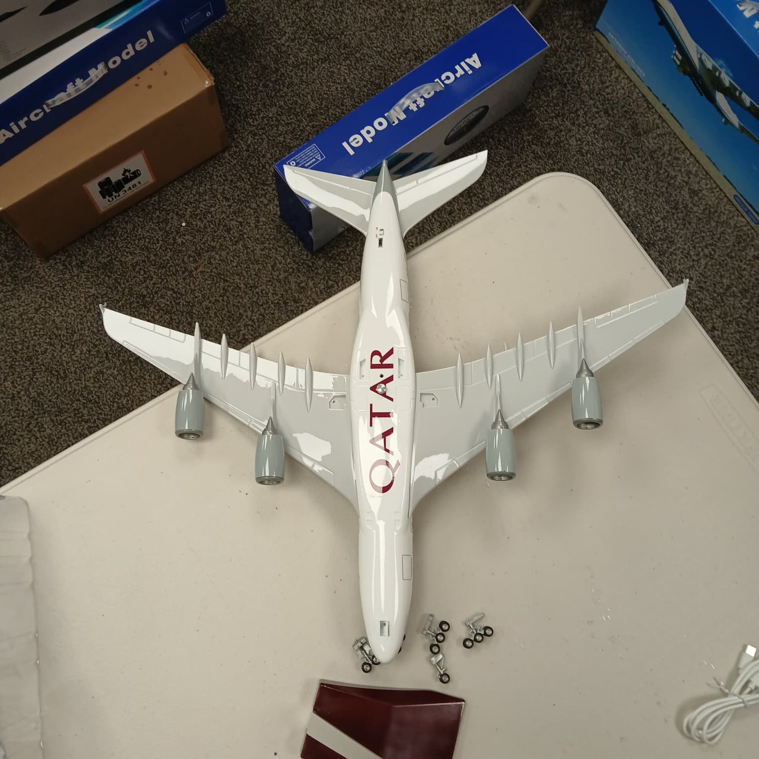 Qatar Airways Airbus A380 Model Plane 1:160 Large Aircraft Display