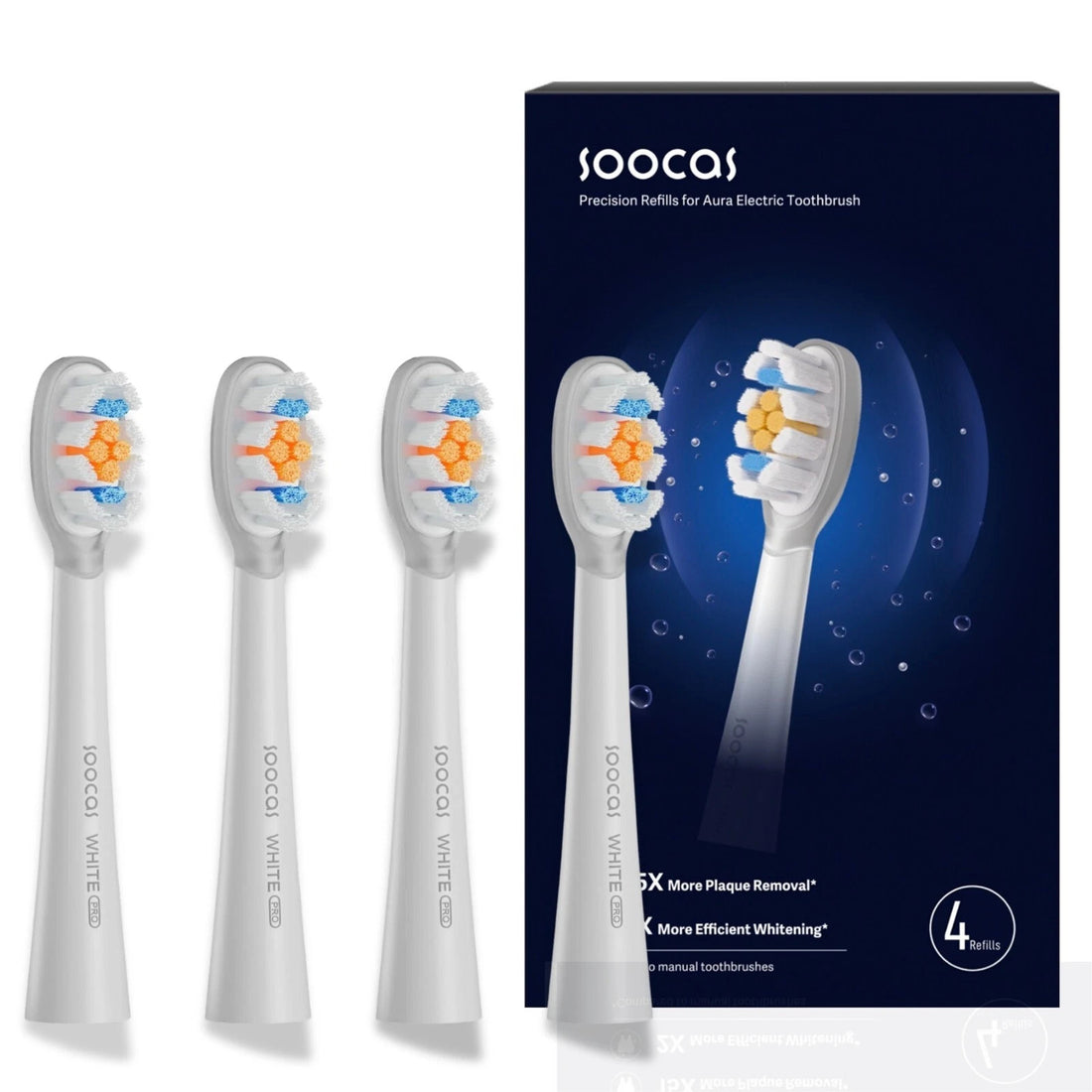 Soocas replacement toothbrush heads for Aura toothbrush