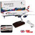 British Airways Airbus A380 Model airplane of British Airways with packaging, USB cable, and LED light on a white background
