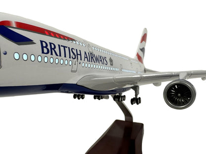 British Airways BA A380 Model Plane Diecast Large Scale Christmas Gift w stand