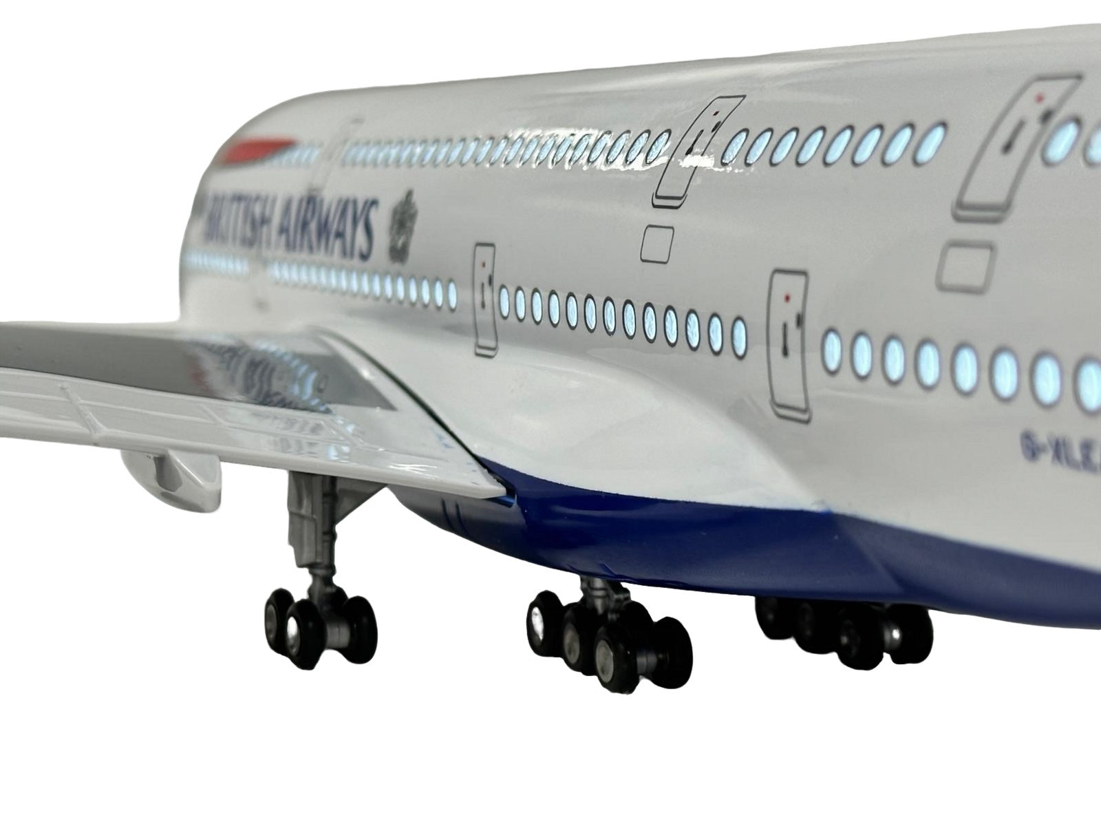 British Airways BA A380 Model Plane Diecast Large Scale Christmas Gift w stand