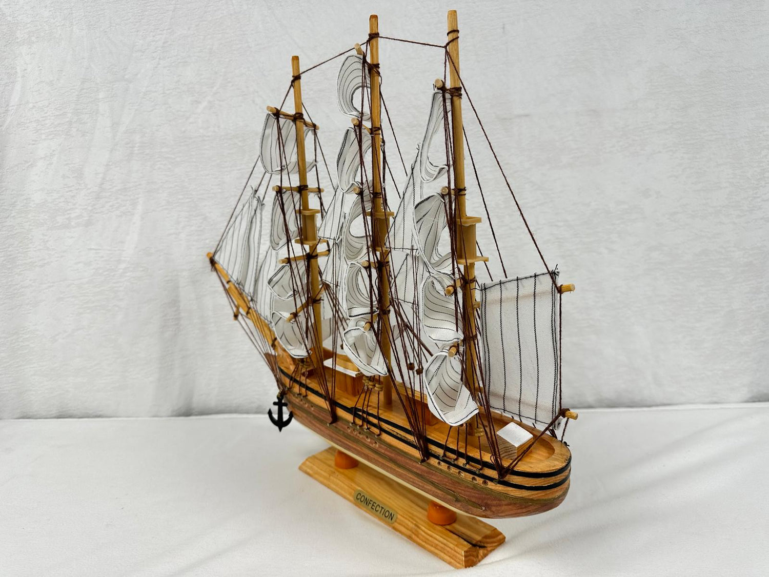 Confection Model Ship With Display Stand Assembled 44cm Handmade