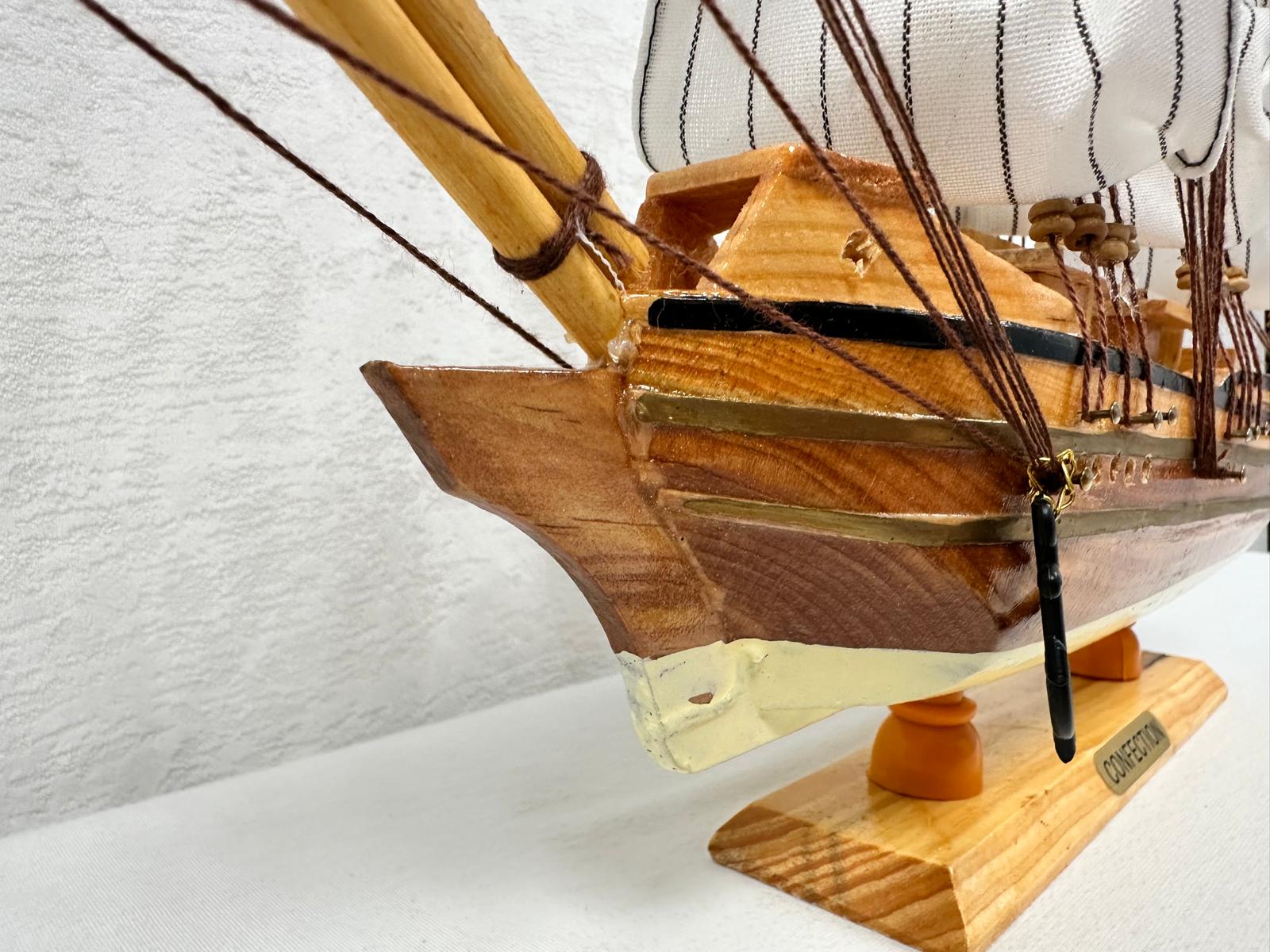 Confection Model Ship With Display Stand Assembled 44cm Handmade