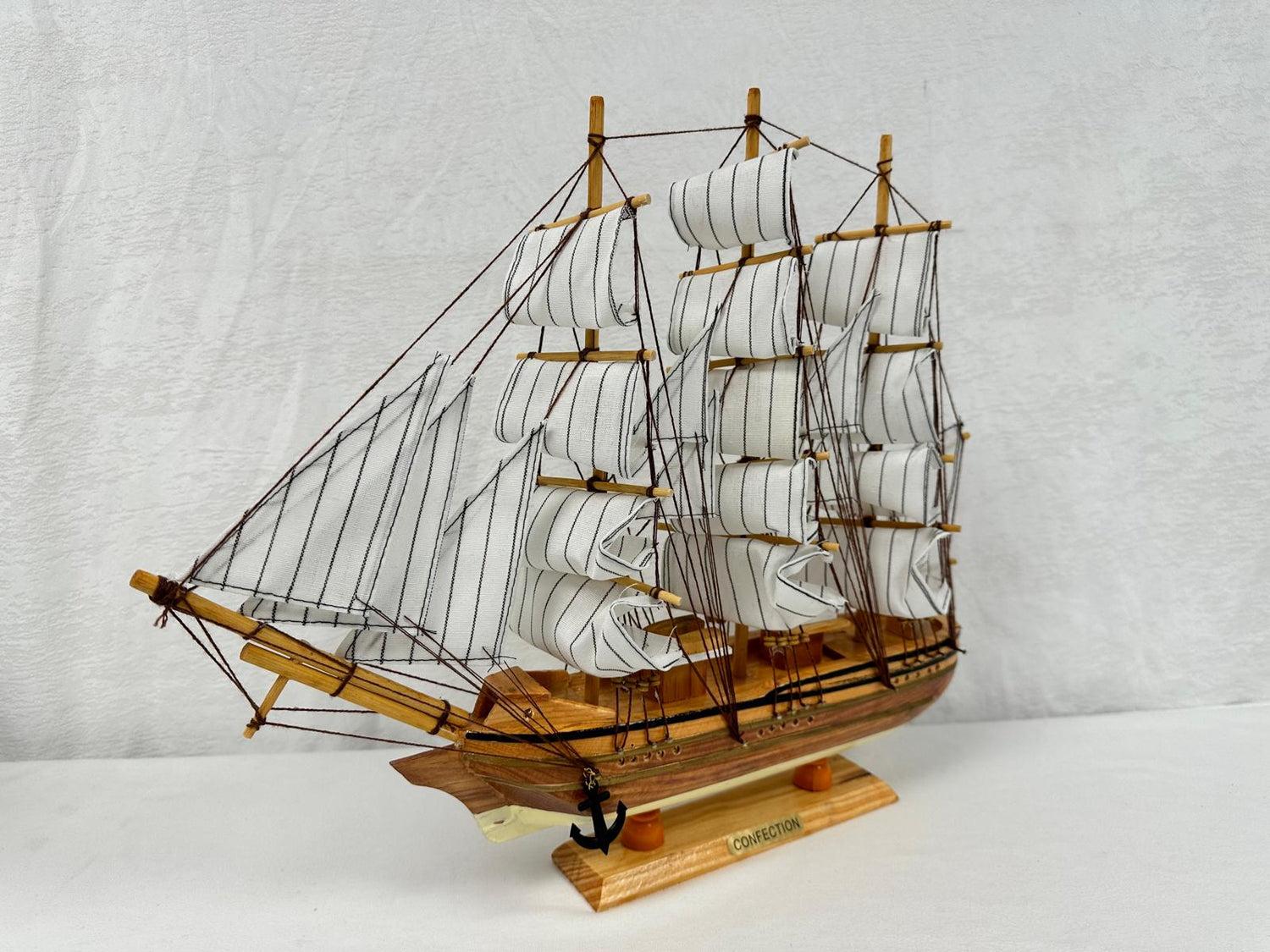 Confection Model Ship With Display Stand Assembled 44cm Handmade