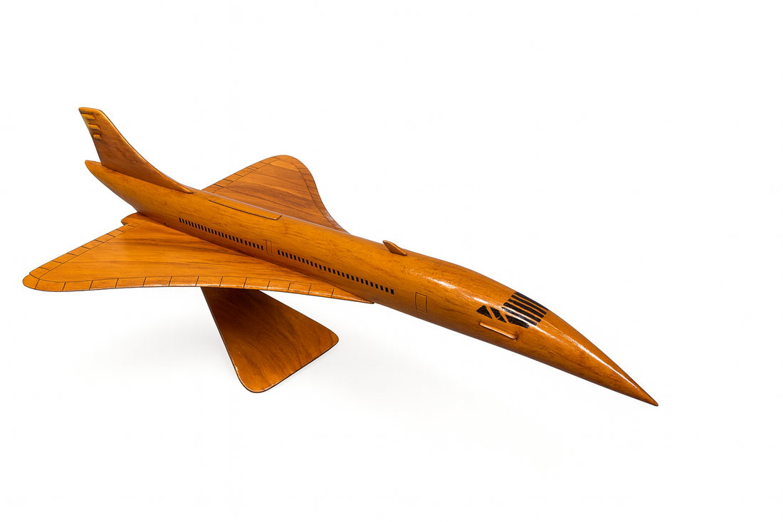 Concorde Wooden Aircraft Model – Handcrafted Supersonic Jet Display Plane | Prem