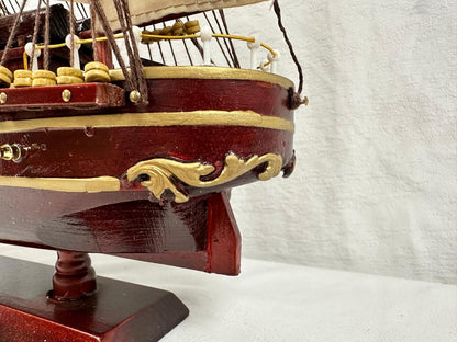 Confection Model Ship With Display Stand Assembled 48cm Handmade