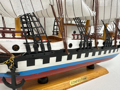 Confection Model Ship With Display Stand Assembled 50cm Handmade