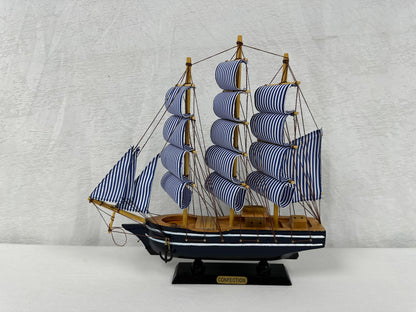 Handmade Blue Confection Ship Model - 32cm x 31cm - Decor Gift