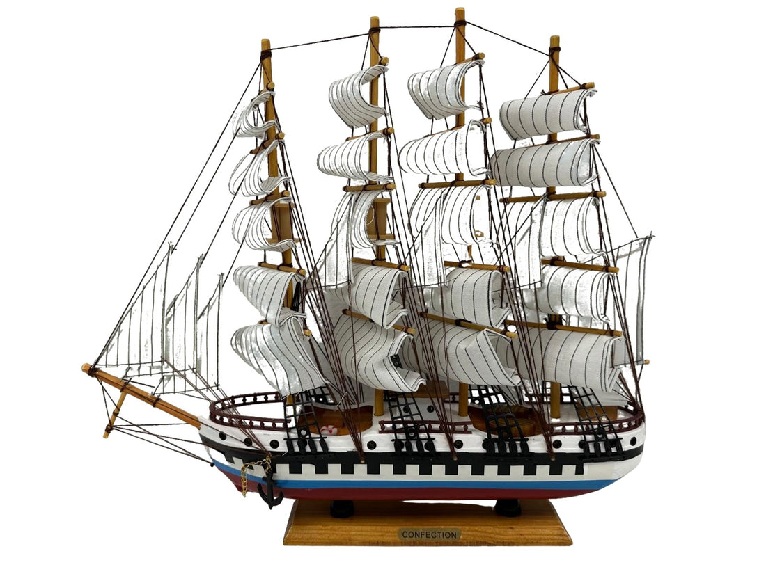 Confection Model Ship 1N With Display Stand Assembled 50cm Handmade