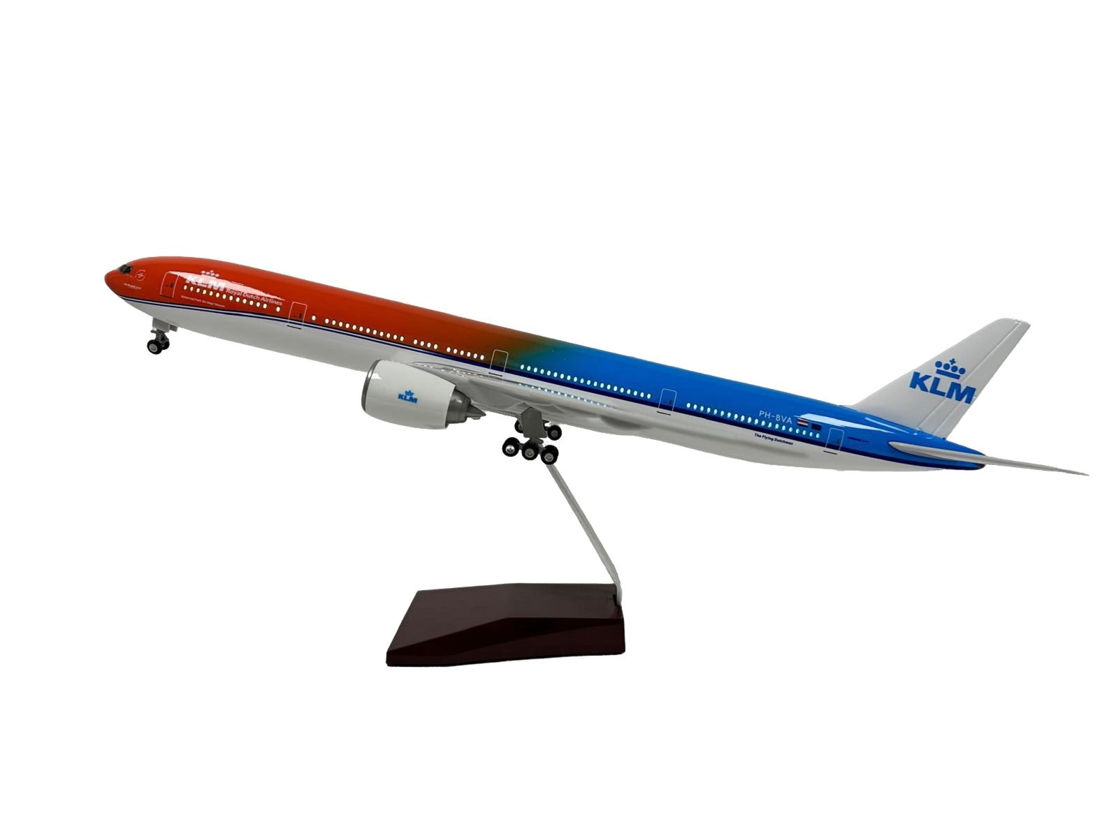 KLM 777 Model Plane Boeing Diecast Large Scale Christmas Collectors gift w stand