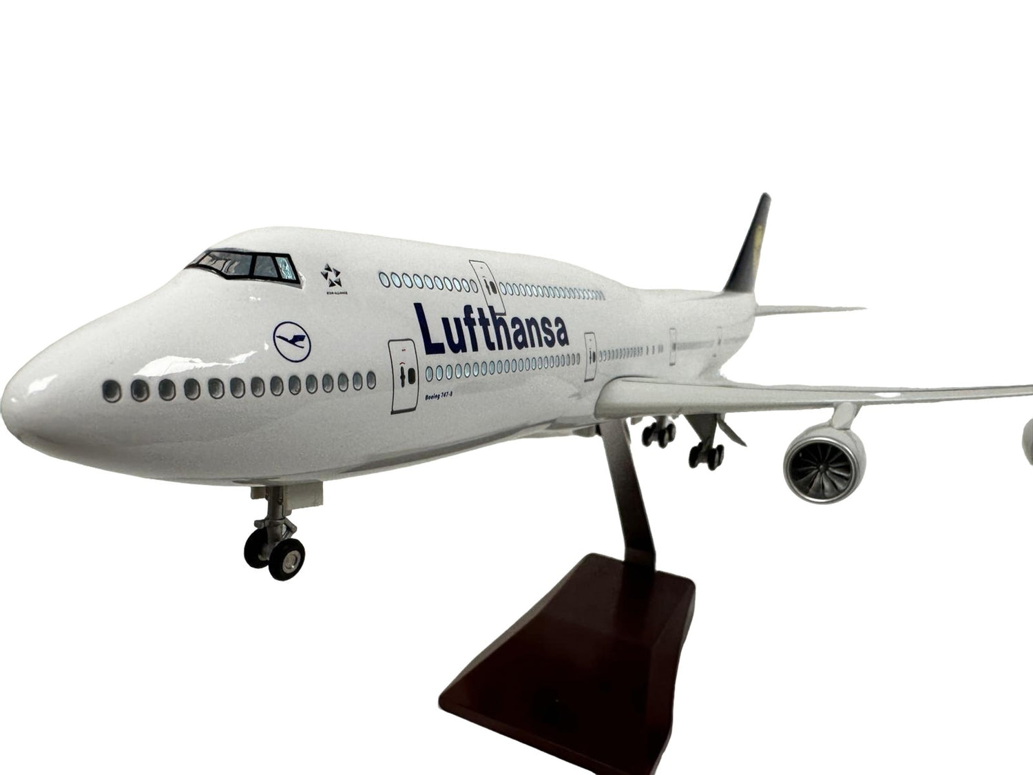 Lufthansa 747-8 Boeing Model Plane Diecast Large Scale Christmas Gift with stand